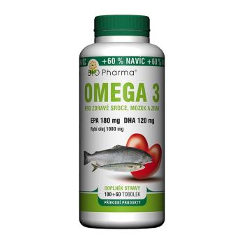 Bio Pharma Omega 3 1000mg EPA 180mg+DHA 120mg 160 tobolek