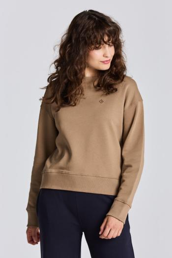 MIKINA GANT D2. ICON G ESSENTIAL C-NECK SWEAT hnědá S