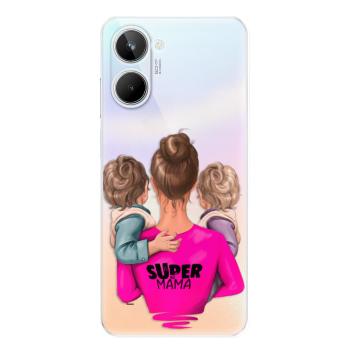 Odolné silikonové pouzdro iSaprio - Super Mama - Two Boys - Realme 10