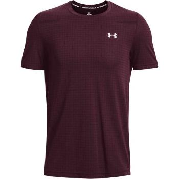 Under Armour SEAMLESS GRID Pánské tričko, vínová, velikost