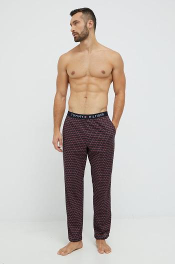 Bavlněné pyžamové kalhoty Tommy Hilfiger tmavomodrá barva