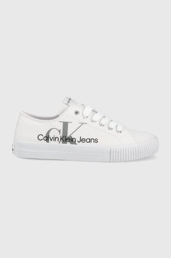 Dětské tenisky Calvin Klein Jeans bílá barva