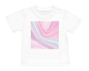 Tričko pro miminko Růžový abstraktní vzor