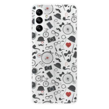 Odolné silikonové pouzdro iSaprio - Vintage Pattern 01 - black - Samsung Galaxy A04s