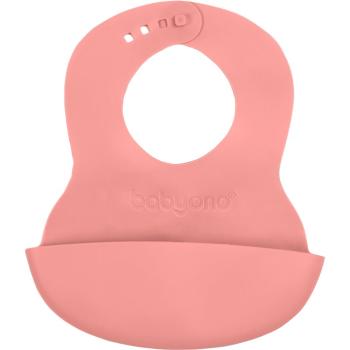 BabyOno Be Active Soft Bib bryndák Pink 6 m+ 1 ks