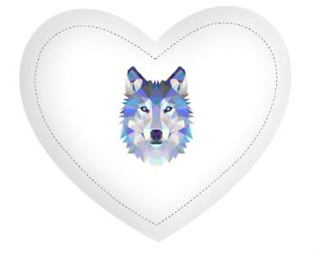 Polštář Srdce Vlk
