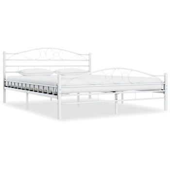 Rám postele bílý kovový 200x200 cm (285306)