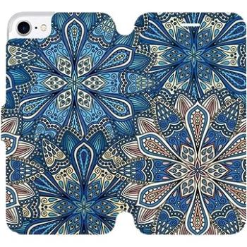 Flipové pouzdro na mobil Apple iPhone 7 - V108P Modré mandala květy (5903226128976)