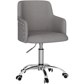 Otočná jídelní židle tmavě šedá textil, 3085032 (3085032)