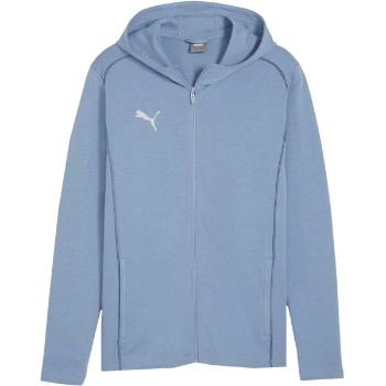 Puma TEAMFINAL CASUALS HOODED JACKET Pánská sportovní mikina, světle modrá, velikost