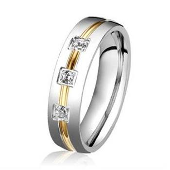 Šperky4U OPR0039-D-Zr Dámský ocelový prsten se zirkonem, šíře 5 mm - velikost 57 - OPR0039-Zr-57