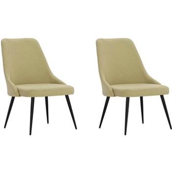 Jídelní židle 2 ks zelené textil, 330861 (330861)