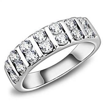 Šperky4U Ocelový prsten se zirkony - velikost 50 - AL-0041-50
