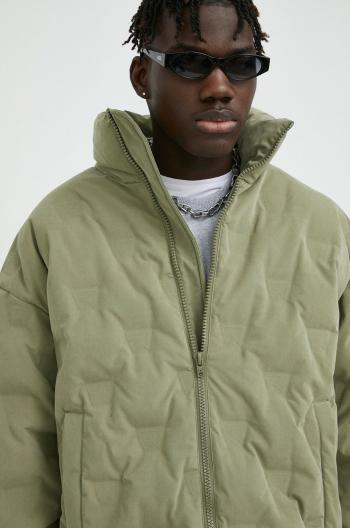 Péřová bunda Wrangler pánská, zelená barva, zimní, oversize