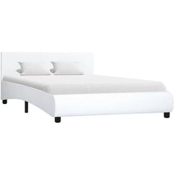 Rám postele bílý umělá kůže 140x200 cm (285459)