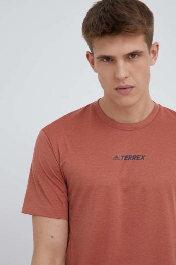 Sportovní tričko adidas TERREX Multi H53381 oranžová barva, s potiskem