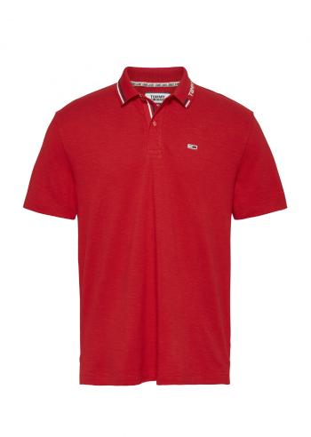 Tommy Hilfiger Tommy Jeans pánské červené polo tričko Tjm Branded Collar