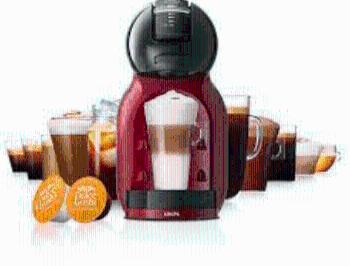 Krups kávovar na kapsle NESCAFÉ® Dolce Gusto® Mini Me od KRUPS KP123H10 černá & třešňově červená