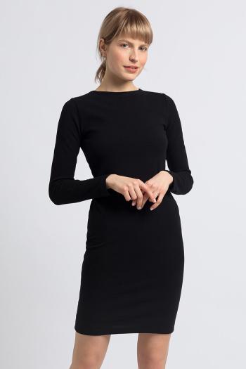 Černé šaty s otevřeným hřbetem LA060
