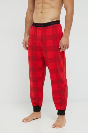 Pyžamové kalhoty Calvin Klein Underwear pánské, červená barva