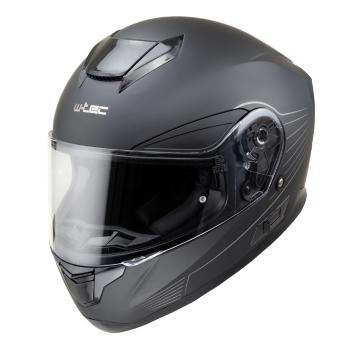 Moto přilba W-TEC Yorkroad Solid  Black Grey Matt  XS (53-54)