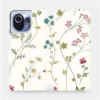 Flipové pouzdro na mobil Xiaomi Mi 11 - MD03S Tenké rostlinky s květy (5903516621668)