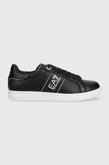 Kožené sneakers boty EA7 Emporio Armani černá barva, X8X102 XK258 M700