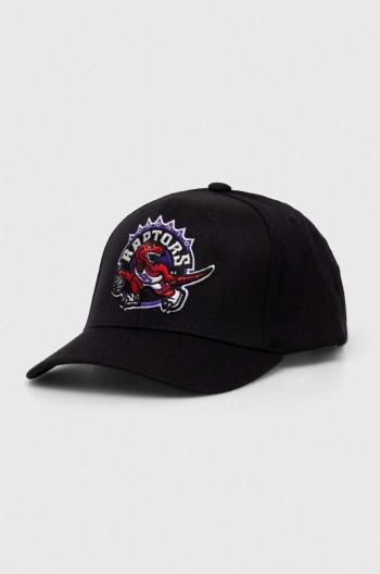 Čepice s vlněnou směsí Mitchell&Ness NBA TORONTO RAPTORS černá barva, s aplikací