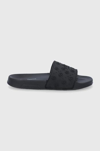 Pantofle Pepe Jeans Slider Sport dámské, černá barva