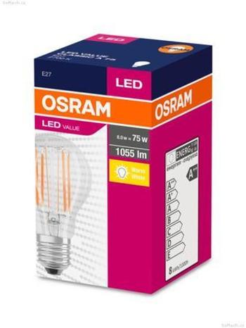 Osram LED žárovka E27 Filament CLA FIL 7,5W 75W teplá bílá 2700K