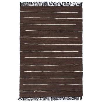 Ručně tkaný koberec Chindi bavlna 200x290 cm hnědý (133944)