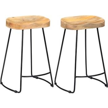 Barové stoličky Gavin 2 ks masivní mangovníkové dřevo (247837)