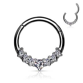 Šperky4U Ocelový piercing do nosu - tragus / helix / septum, 1,2 x 10 mm - NS0038ST-1210
