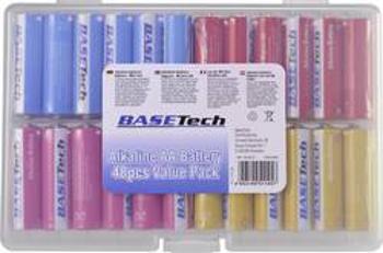 Tužková baterie AA alkalicko-manganová Basetech 2650 mAh, 1.5 V, 48 ks