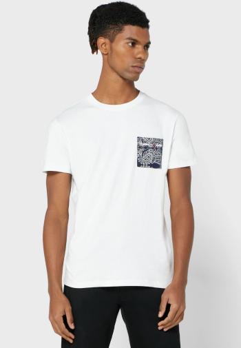 Tommy Hilfiger Tommy Jeans pánské bílé tričko TJM CONTRAST POCKET TEE