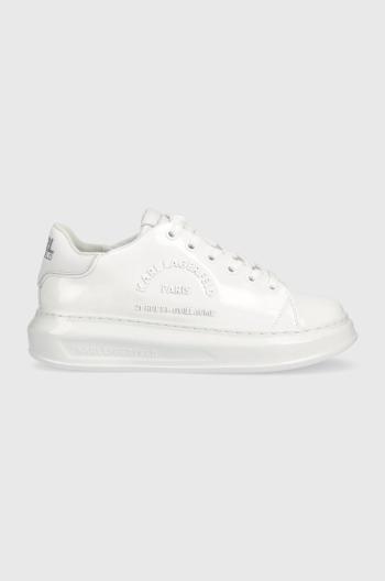 Kožené sneakers boty Karl Lagerfeld KL62539S KAPRI bílá barva