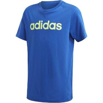 adidas YB E LIN TEE Chlapecké triko, modrá, velikost 128