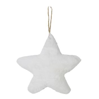 Závěsná dekorativní ozdoba bílá hvězda - 15*5*15cm YMHGSW