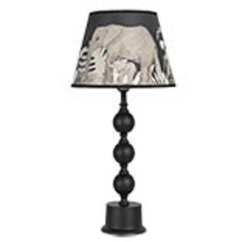 Černá stolní lampa Elephant – Ø 27*57 cm E27/max 1*60W 6LMC0025