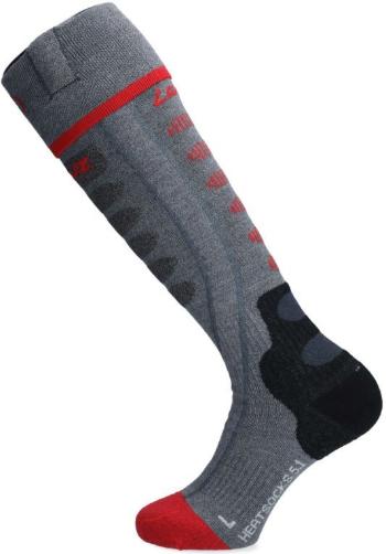 Lenz Heat Sock 5.1 Toe Cap Slim Fit - grey/red 42-44