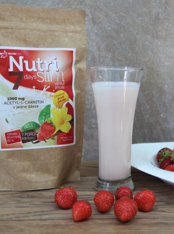Nápoj v prášku NutriSlim Vanilka + jahoda Nutricius (210 g)