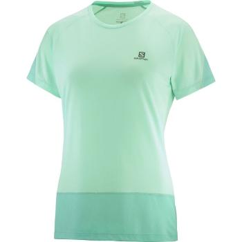 Salomon CROSS RUN SS TEE W Dámské tričko, světle zelená, velikost XL