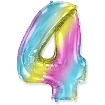 Balón foliový číslice duhová - rainbow - 102 cm - 4 (8435102305869)