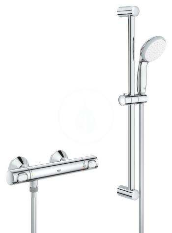 GROHE Precision Flow Sprchový set s termostatem na zeď, s tyčí 620 mm, chrom 34841000