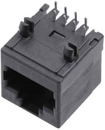 Zásuvka, vestavná horizontální encitech 3257-0008-02, RJ45 RJJU-88-142-E7H-021, černá, 1 ks