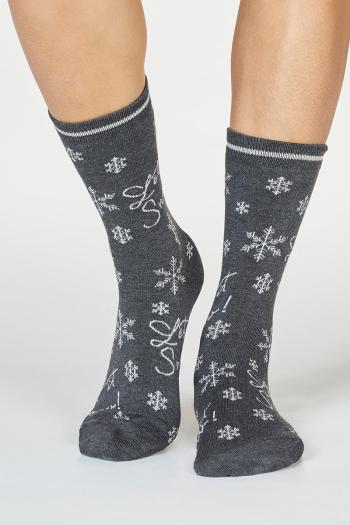 Tmavě šedé vzorované ponožky Bobbie Snow