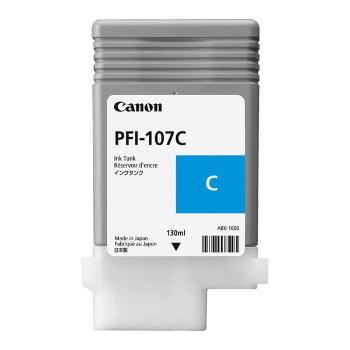 CANON PFI-107 C - originální cartridge, azurová, 130ml