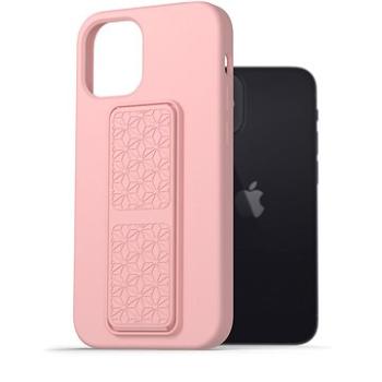 AlzaGuard Liquid Silicone Case with Stand pro iPhone 12 mini růžové (AGD-PCSS0006P)
