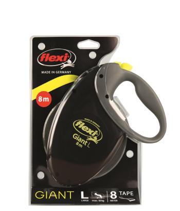 Flexi GIANT L 8m/50kg neon pásek - Černé