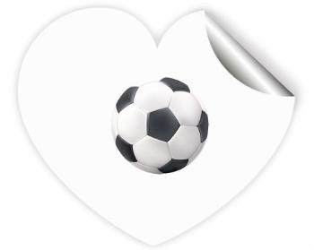 Samolepky srdce - 5 kusů Football